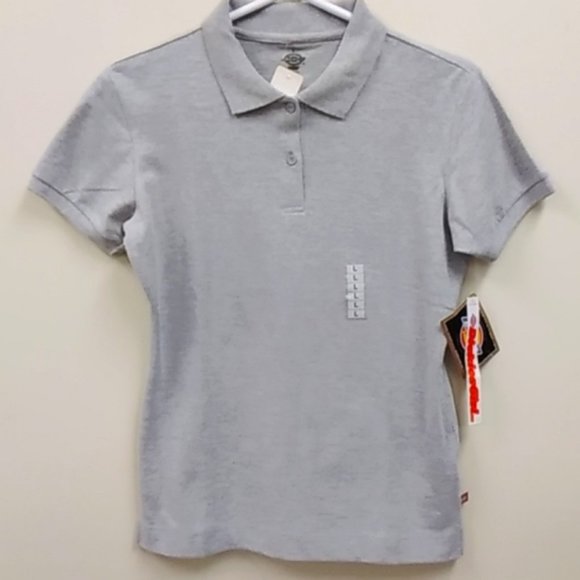 NWT Dickies girl gray short sleeve polo - Picture 1 of 5